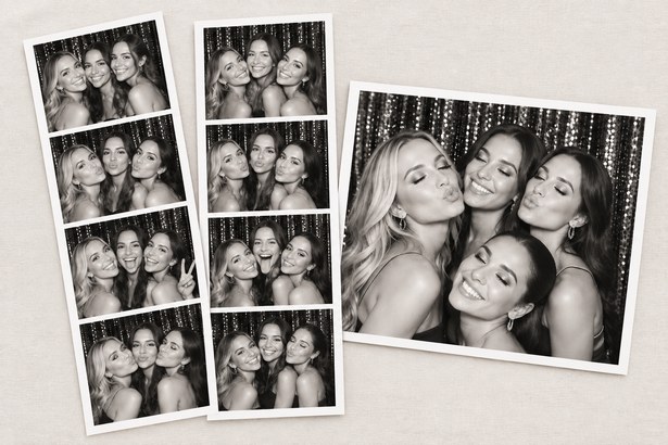 Classic photo booth strips and portraits