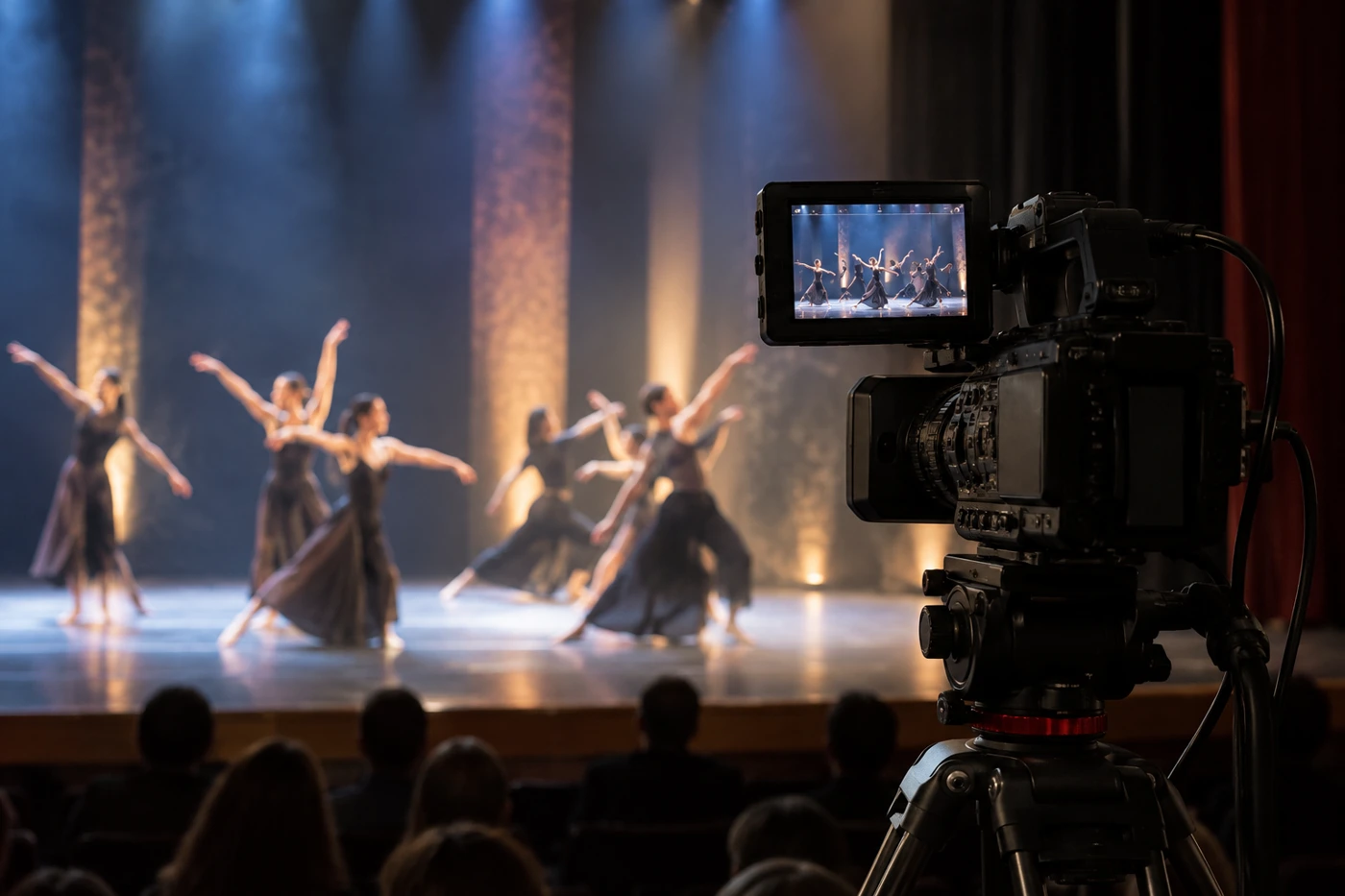Camera recording a dance recital