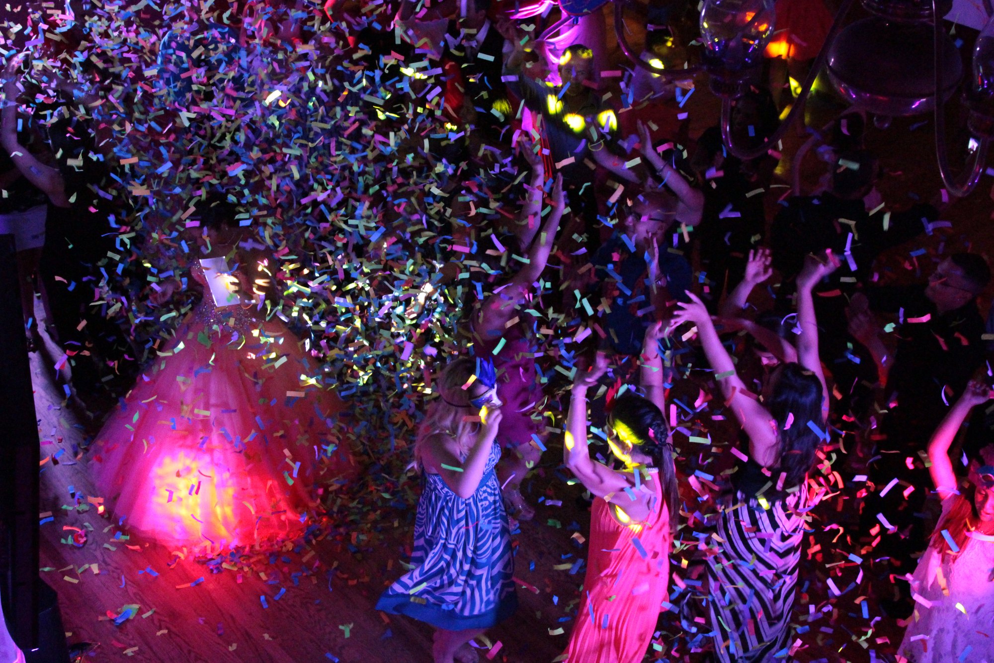 Guests celebrating at a live event